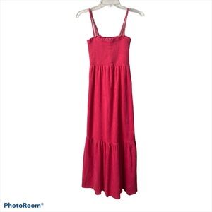 Juicy Couture Terry Smocked Strapped Ruffle Dress